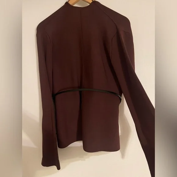 Zara Elegant Brown Knitted Women's Jacket - Picture 8 of 10